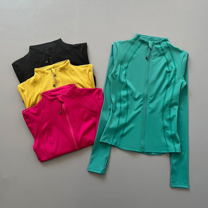 Yoga Fitness Jacket - Women Full Zip Long Sleeve Athletic