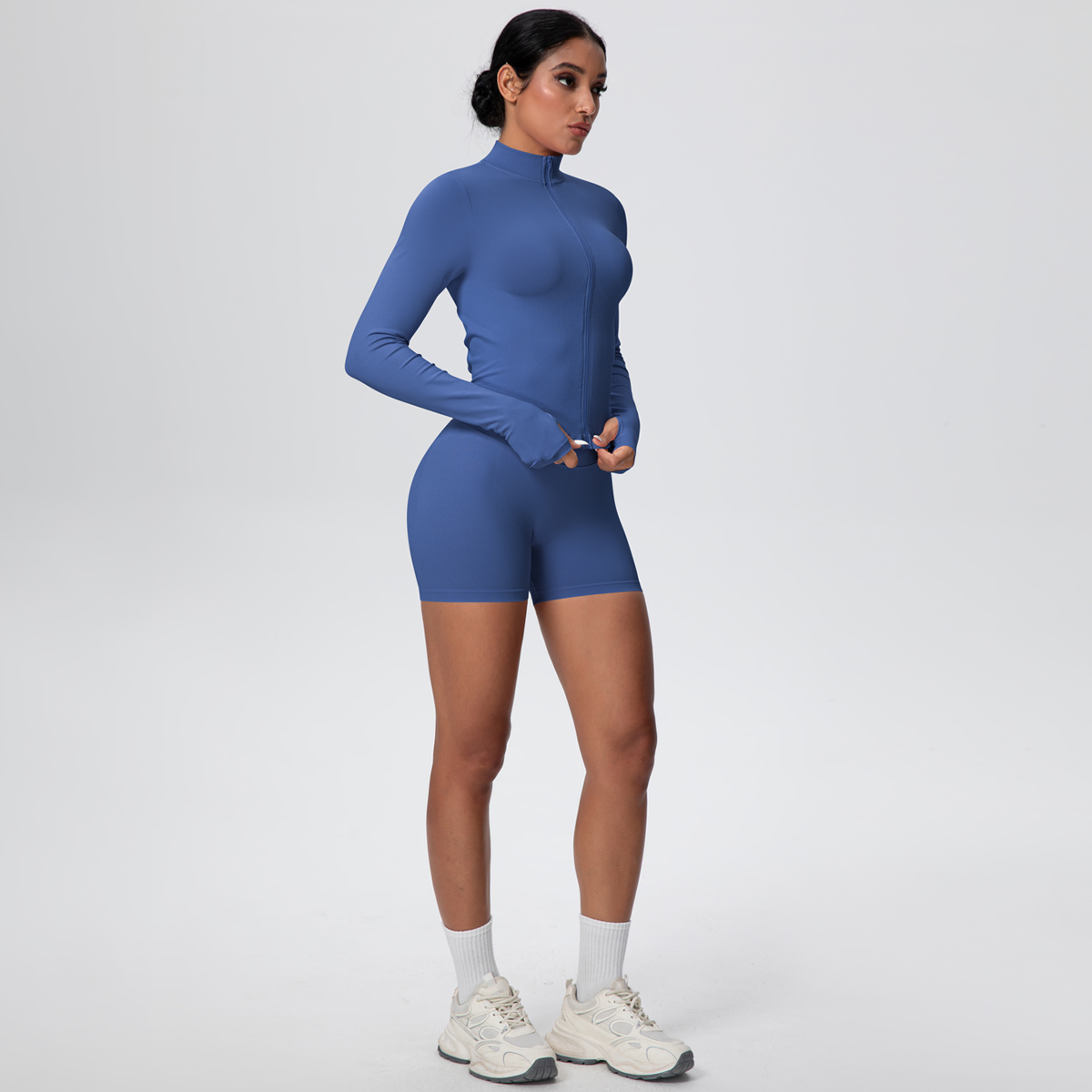 2PCS/Set Solid Color Gym Sport - огляд і ціна Yoga Fitness Jacket