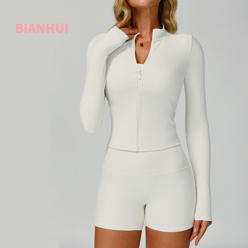 BIANHUI Threaded Stand Collar  - огляд і ціна Yoga Fitness Jacket
